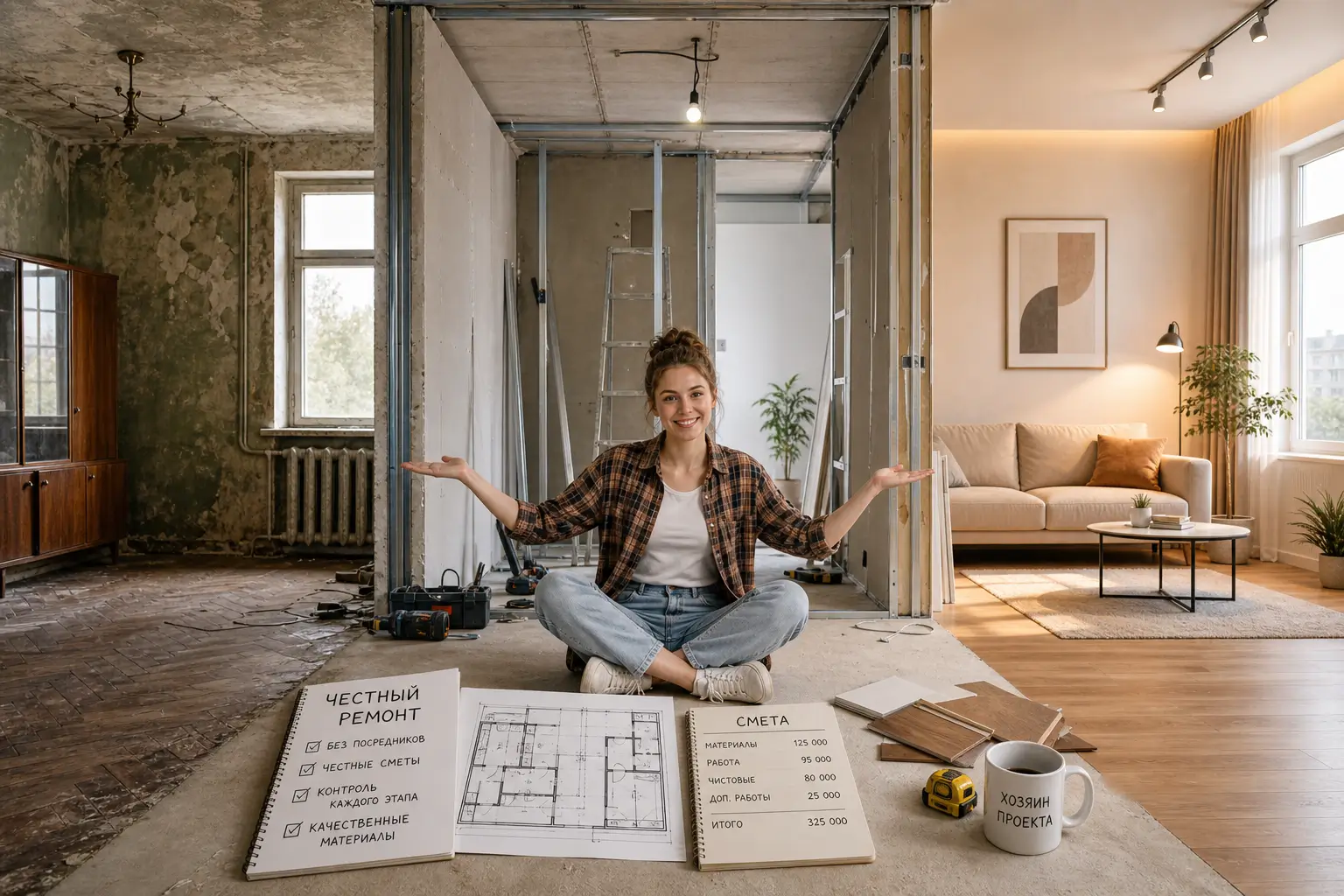 studio renovation before after comparison